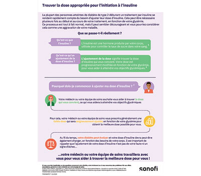 Infographie - Trouver la dose appropriée pour son initiation à l'insuline